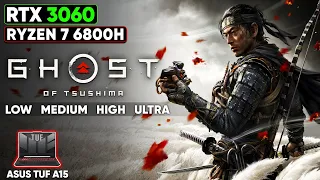 Ghost of Tsushima | RTX 3060 Laptop + Ryzen 7 6800H | Asus TUF A15 | 1440p All Settings Tested