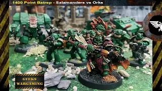 8TH EDITION BATTLE REPORT.. Salamanders vs Orks Warhammer 40k, 1400 points