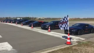 HUGE DRAG RACE WITH 10 CARS! Aventador, C63, M3, RS6, Huracan