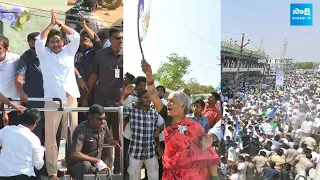 CM YS Jagan Vsuals At Vempalli Cross Road | CM Jagan Bus Yatra | @SakshiTVLIVE