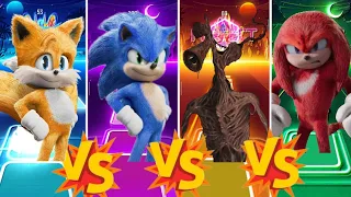 Tails VS Sonic VS Siren Head VS Knuckles | Tiles Hop EDM Rush