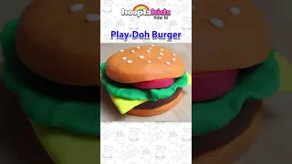 DIY Play Doh Burger #shorts #artshorts #howtomake #youtubeshorts  🍔