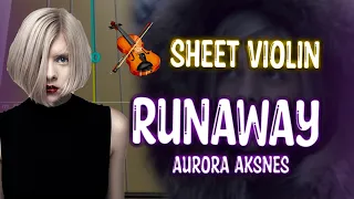 AURORA - Runaway Violín Tutorial / tutorial de violin / Tab Tutorial / Sheet Music violín / tabs