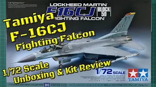 Tamiya F-16CJ Block 50 Fighting Falcon 1/72 scale model - ref 60786 - Unboxing & Kit Review