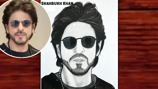 Shahrukh Khan Sketch Easy Tutorial Step By Step || shahrukh khan drawing easy || jawan drawing easy