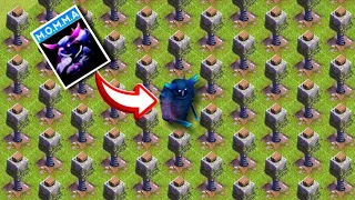 Level 1 Crusher Base VS All Max Troops | (Clashofclans)