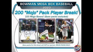 Boxes #1-50      2023 Bowman MEGA BOX 200 MOJO PACK Player Break eBay 07/03/23