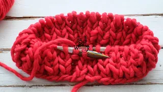 How to knit the Fisherman's Rib in the round (two rows)- So Woolly