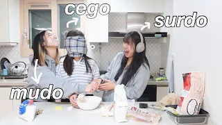 desafio do CEGO, MUDO E SURDO!! (part. 2) & fazendo cookie *caos socorro*