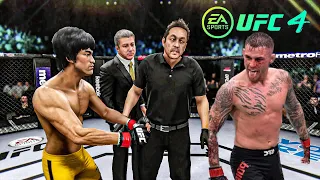 Bruce Lee vs Dustin Poirier - EA Sports UFC 4 - Dragon Fight 🔥🐲