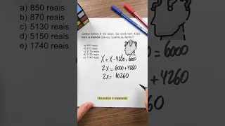 Responda rápido! #desafio #sistemalinear #matemática #enem #concursos