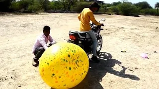 Balloon Vs Bullet Deluxe Bike Silencer - Super Big Size Balloon Create#Experiment #video