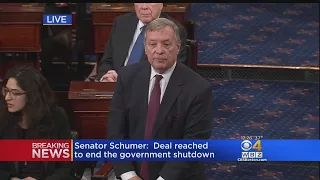 Schumer Announces Deal Reached To End Government Shutdown