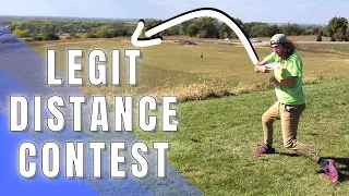 Disc Golf Distance Contest - Over 500 Feet!