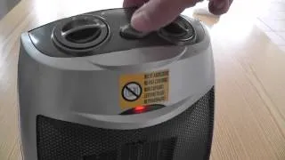 Ceramic fan heater with adjustable thermostat - unboxing + first check