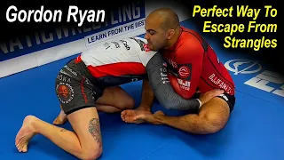 Perfect Way To Escape From Strangles (Chokes) in Jiu Jitsu by Gordon Ryan