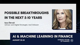 AI & Machine Learning in Finance: “Possible breakthroughs in the next 5-10 years”