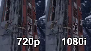 720p vs 1080i Comparison (Uncharted 2)