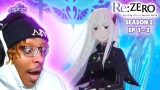 IS THAT WHO I THINK IT IS?!?!....  *First Time REACTING To Re:ZERO S2 Episode 1 - 2*