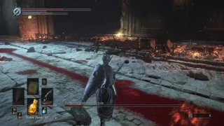 DARK SOULS 3 ashes of ariandel sister friede boss fight solo with bow action