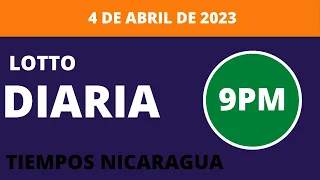 🟠Diaria 9:00 PM  | hoy martes 4 de abril de 2023 - resultados Tiempos Nicaragua - Jugá 3 - Loto