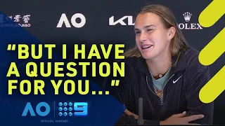 Aryna Sabalenka flips press conference on its head - Australian Open 2023 | Wide World of Sports