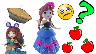 Princesses Anna and Merida Become Detectives and Look for Missing Apples in Princess Town!