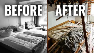 People left forever (abandoned hotels then and now)