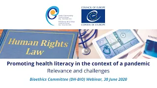 Bioethics webinar: Promoting health literacy in the context of a pandemic