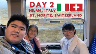 LAKE COMO, TIRANO RAILWAY STATION, ITALY, BERNINA RED TRAIN TO ST. MORITZ, SWITZERLAND (DAY 2/3)