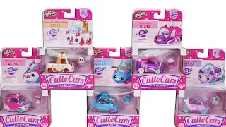 Shopkins Cutie Cars Series 2 Diecast Cars Single Packs Unboxing Toy Review