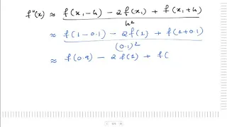 Numerical Differentiation | Second Order Central Difference | Numerical Computation