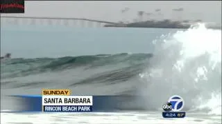 Dolphins Surfing In Santa Barbara, Dolphins steal the show at Santa Barbara surf competition, MUZIK