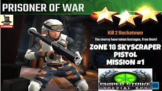 Campaign Zone 18 Skyscraper Prisoner of War Pistol mission #1 Sniper strike : special ops