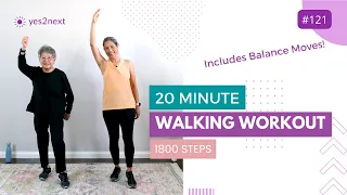 20 MIN INDOOR WALKING AT HOME WORKOUT for Beginners, Seniors