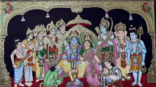 Sri Rama Pattabhishekam Tanjore painting || 6T4 Arts || Ala Ranitha