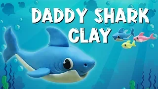 How to Make a Clay Daddy Shark-Pinkfong with air dry clay ||  Polymer clay tutorial at home