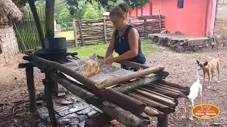 UM DIA NA ROÇA COM DONA MARIA E SEU RAIMUNDO  FIZEMOS BOLO FRITO E PAMONHA - JÁ ESTOU COM SAUDADES