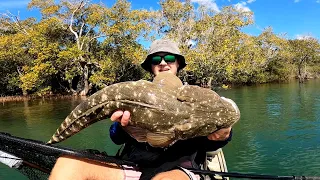 Kayak Fishing for GIANT Flathead!!