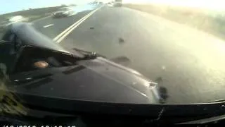 Idiot driver lucky to be alive after crash