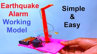 earthquake alarm working model for science exhibition or fair - disaster management  | DIY pandit