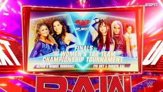 Raquel & Aliyah Vs Dakota Kai & Iyo Sky: Campeonatos en Pareja - WWE Raw Español 29/08/2022