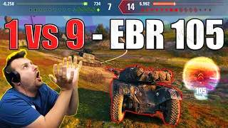 EBR 105: Can ONE Tank Beat 9 Opponents? Total MADNESS in World of Tanks!