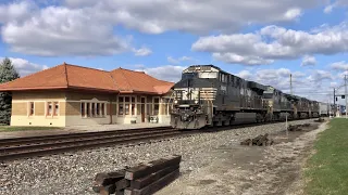 Fast Trains Passing Middletown Train Station!  Norfolk Southern Railroad ex Big Four Railroad Main