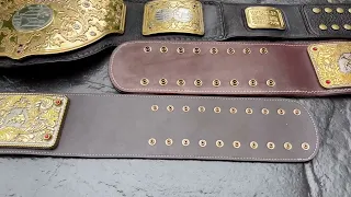 Comparing the WWE Shoprine, Groovy G, Fandu Luxe, CS Crumrine and a few other Big Gold belts.