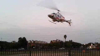 Netcare Bell 222 liftoff from Unitas Hospital