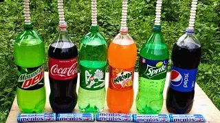 Experiment: Fanta, Sprite, Pepsi,marinda,7UP,MTN DEW, Coca Cola VS MENTOS