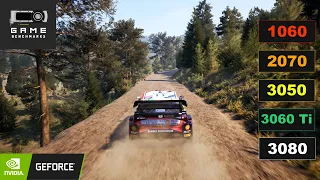 EA WRC | RTX 3080, RTX 3060 Ti, RTX 2070, RTX 3050, GTX 1060 Benchmark 1080P, 1440P, 4K, DLSS, FSR