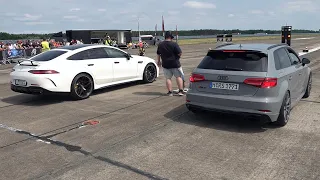 500HP Audi RS3 Sportback vs Mercedes-AMG GT63s 4Door 4Matic+