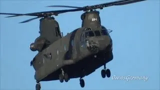 U.S. Army Boeing CH-47 Chinook Helicopter Long & Low FlyOver @ KPAE